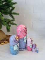 Матрешка детская 5м 12см с котиком