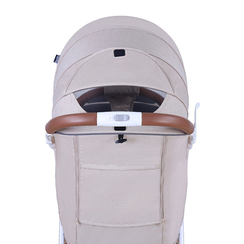 Детская прогулочная коляска Nuovita Giro Lux Beige, Bianco / Бежевый, Белый