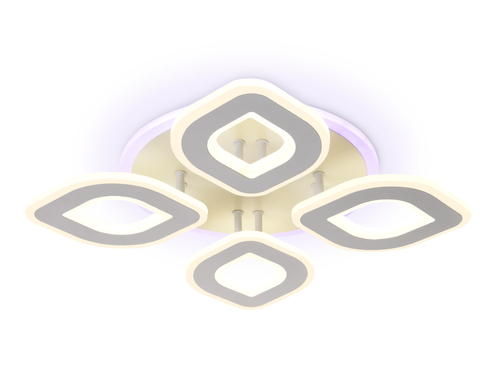 Потолочный светодиодный светильник с пультом FA8841/4 WH белый 3000K/4200K/6400K 80W 500*500*80 (ПДУ РАДИО 2.4G)