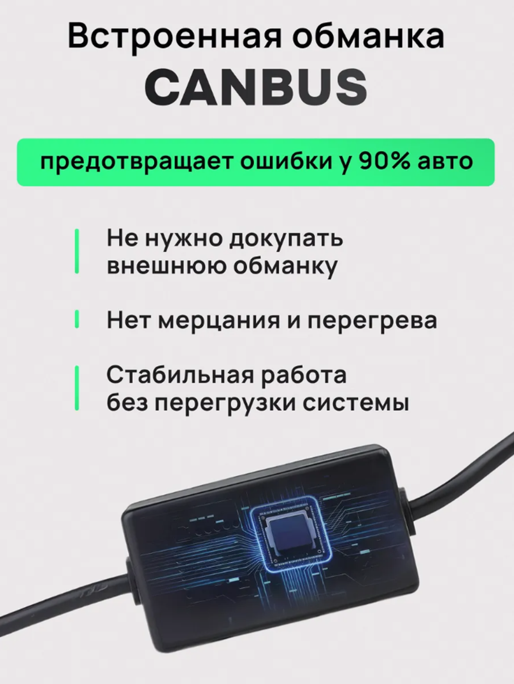 Лампа автомобильная светодиодная Led H7 Мини линзы Н7