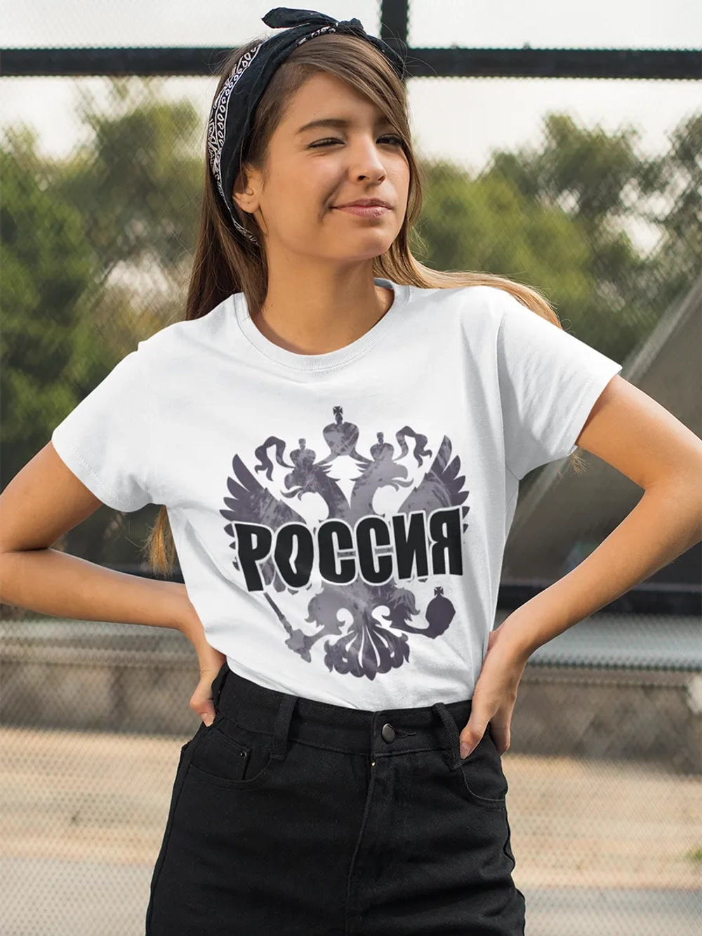 Футболка принт Россия