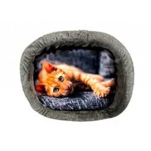 PerseiLine Лежанка Дизайн "Рыжий кот" для кошек 49Х33Х16 см