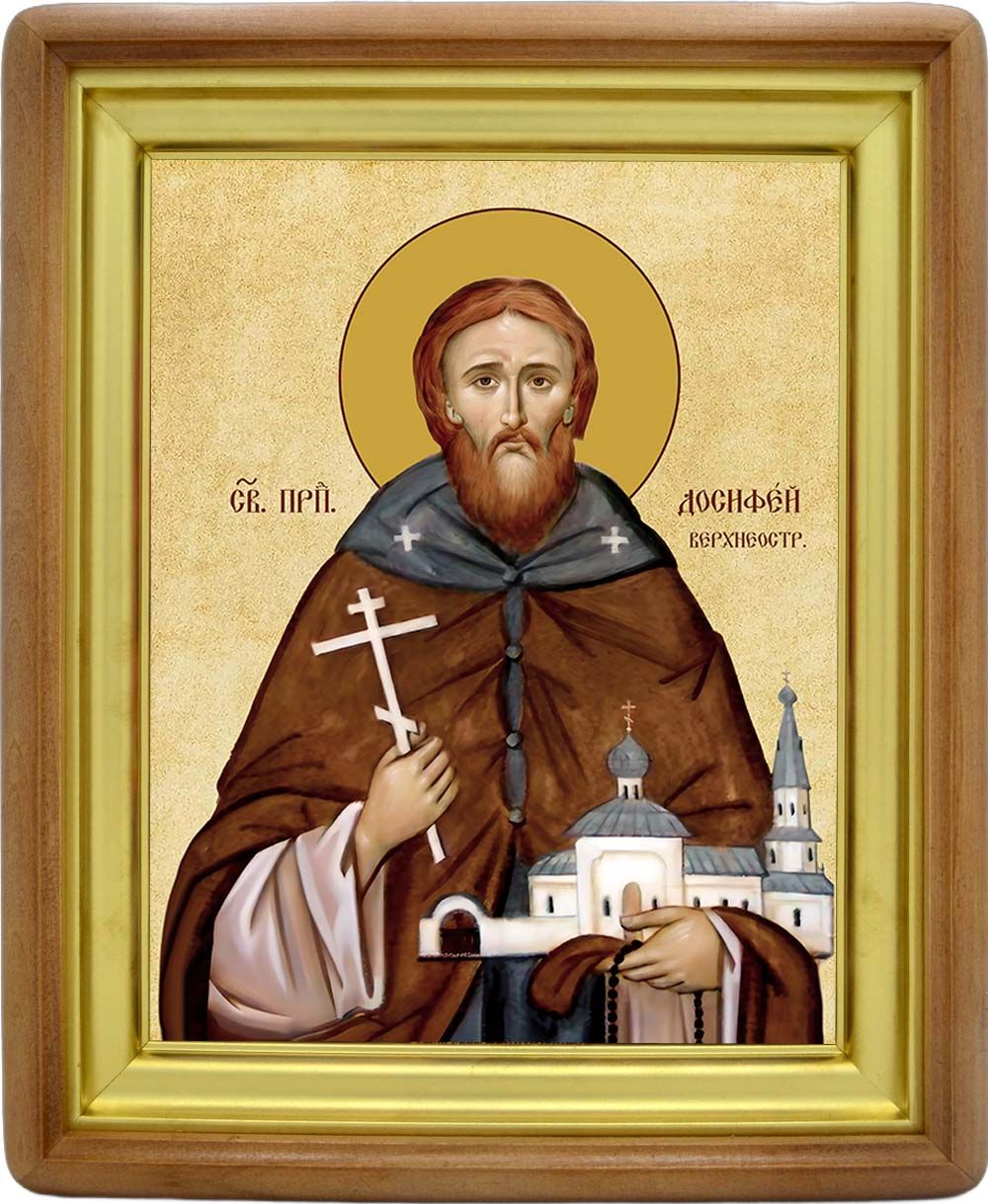 Досифей Верхнеостровский, Псковский преподобный. Икона на холсте.