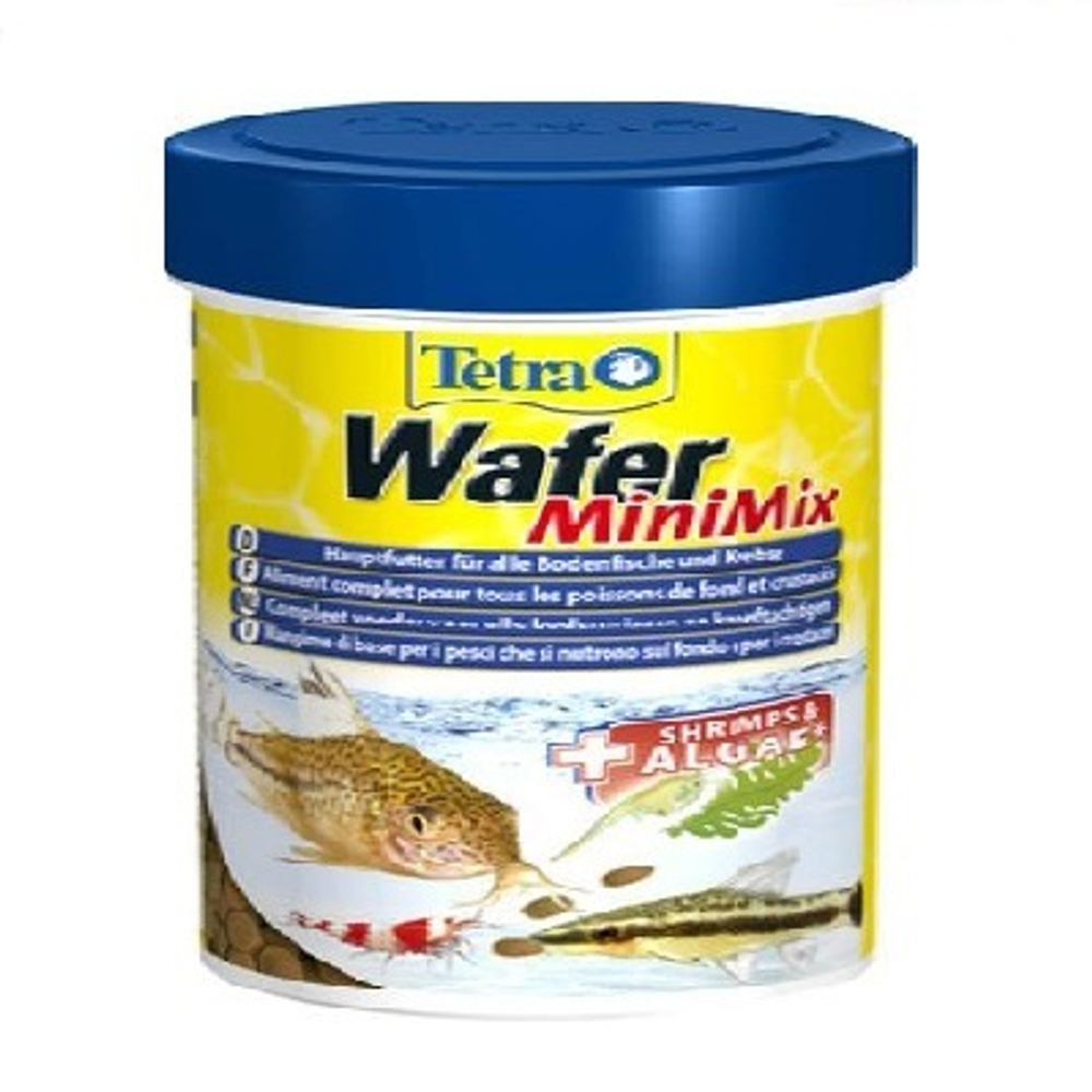 Tetra Wafer Mini Mix Корм для всех донных рыб, подходит для ракообразных, 2 вида чипсов