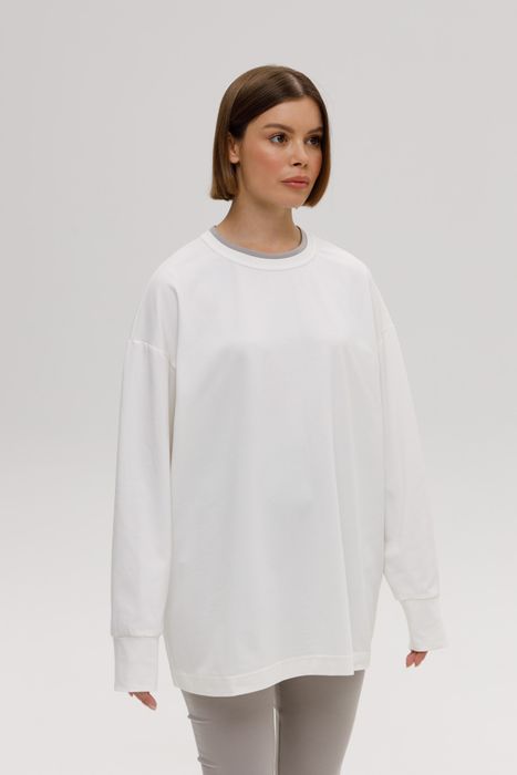 ЛОНГСЛИВ ПАТИ МОЛОЧНЫЙ С ДЫМЧАТОЙ ОТДЕЛКОЙ