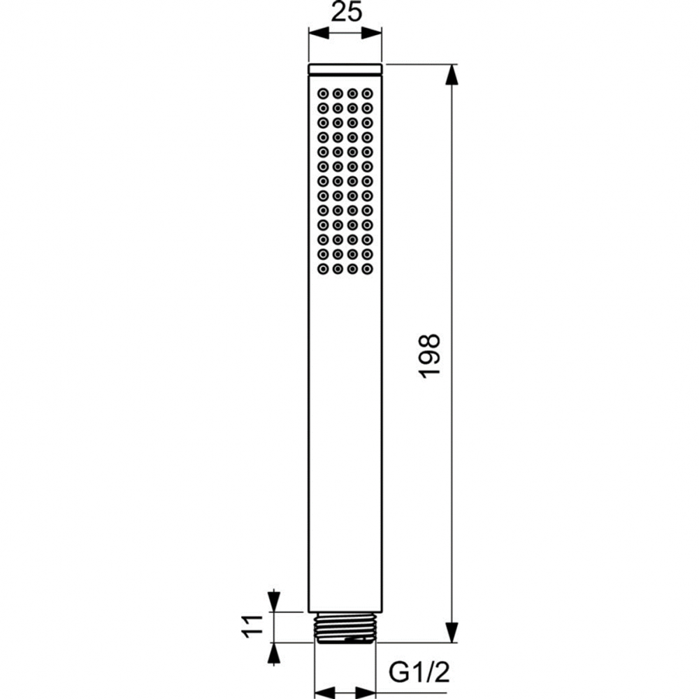 Металлический ручной душ типа Stick  Ideal Standard BC774XG