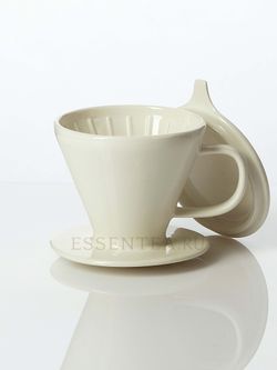 Воронка-пуровер из керамики с подставкой для кофе