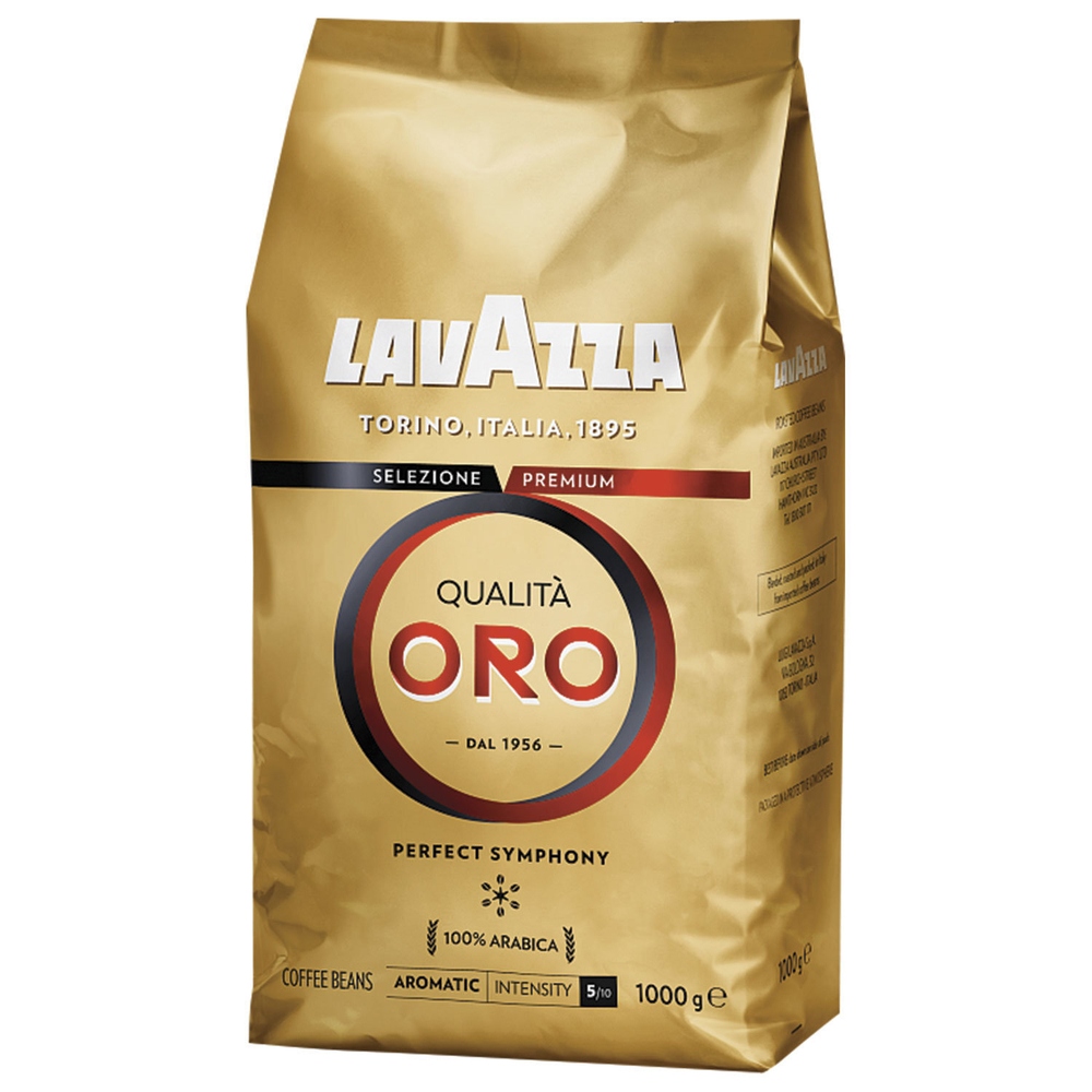 Кофе в зернах LAVAZZA «Qualita Oro» 1 кг, арабика 100%, ИТАЛИЯ