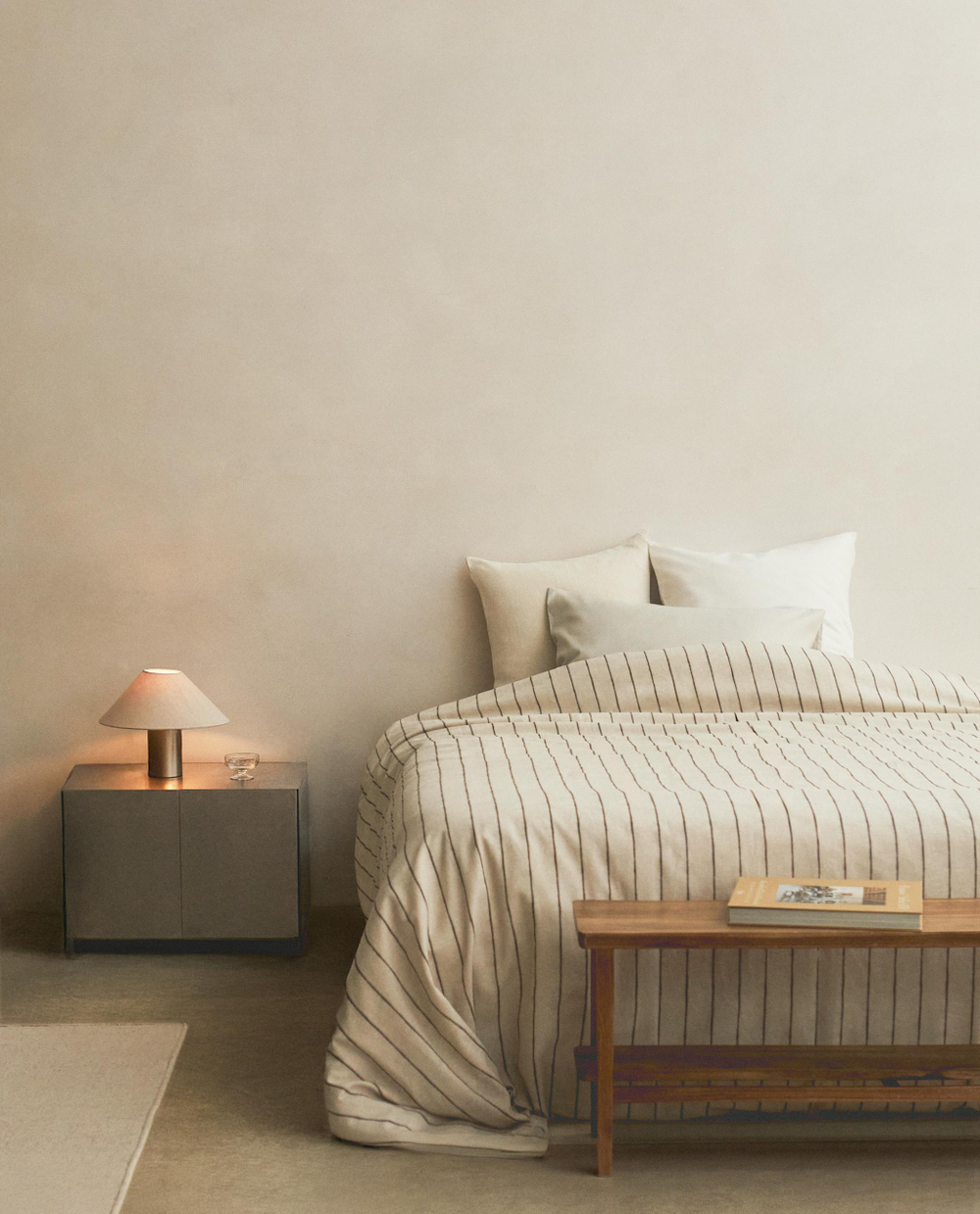 Пододеяльник Zara Home, лён 55%, хлопок 45%, в полоску, 6196/088