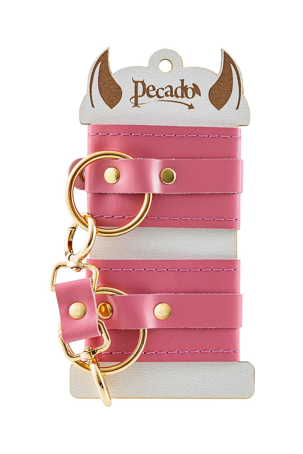 Розовые однослойные кожаные наручники (Цвет: розовый)