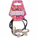 Резинки для волос 2шт «Кокетка - Mini miracle Золотое Сердце», цвет микс, d-5см