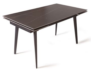 Стол раскладной Buren (140+30+30) керамика черный