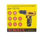 Шуруповерт аккумуляторный ДА-12/1Li Eurolux - 12 В, 25 Н*м, 2 режима