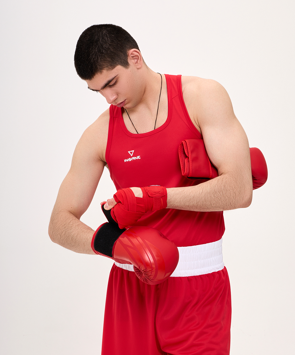 Перчатки боксерские ORO, ПУ, красный, 14 oz