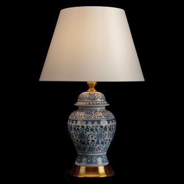 Настольная лампа 1*Е27 10489T белый/золото/синий Ultramarine LOFT IT