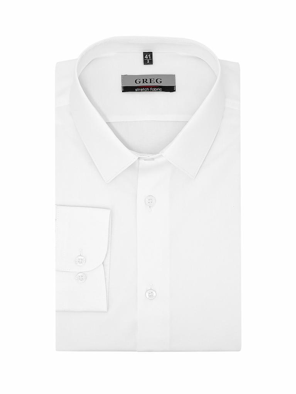 Сорочка GREG (Германия) 100/238/WH/SZR STRETCH_V "Однотон с рельефами."