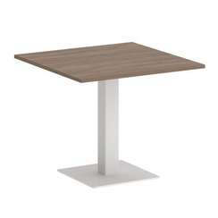 Onix Direct Стол квадратный O.SPRG-2 Дуб Аризона/Металл Белый 900*900*750
