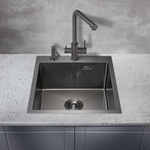Мойка для кухни MILACIO Denia 46 Steel MC.77479 сталь воронёная
