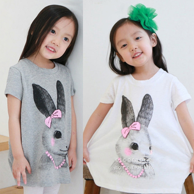 Туника-футболка детская с принтом кролика