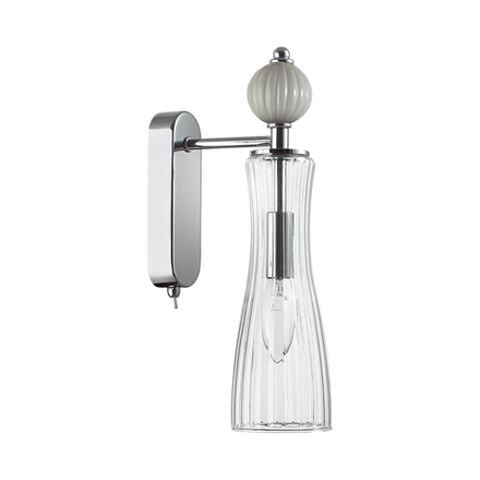 8269/1W NEOCLASSI хром/серый/прозрачный, металл/керамика/стекло Бра Е14 1*40W 220V EMILY