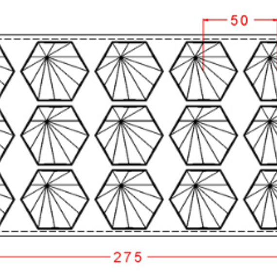 601 | Форма для шоколадных изделий &quot;Медианты с гранями&quot; (275*135мм)