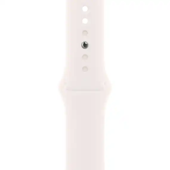 Apple Watch Series 11, 42 мм, корпус из алюминия цвета «розовое золото», спортивный ремешок цвета «светлый румянец» S/M (MEU04)