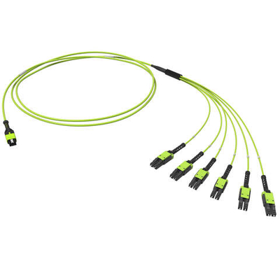 Оптическая разветвительная сборка 12ОВ 50/125 OM5, 1xMTP PRO(12)/6хLC Duplex Uniboot, 2м (предустановленная конфигурация: MTP Male, тип полярности - прямая (Tx--&gt;Rx)