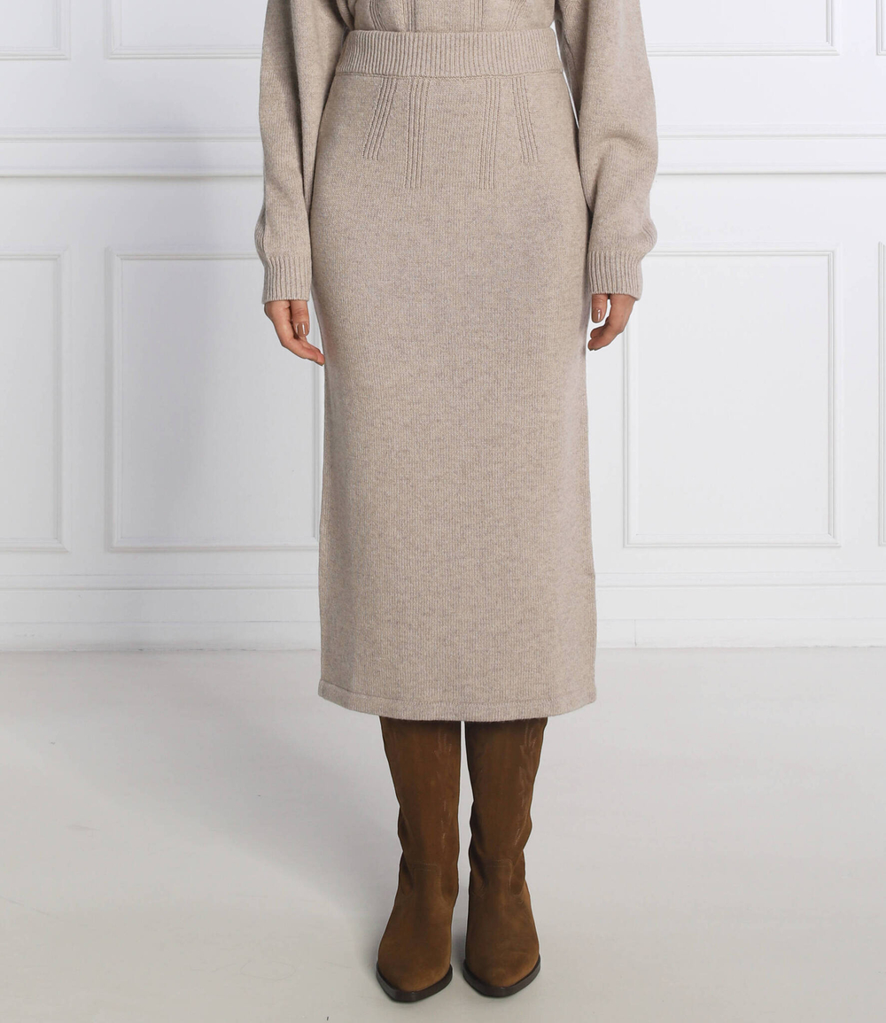 хлопковая юбка maisie Ba&amp;sh - бежевый(1H22MAIS)