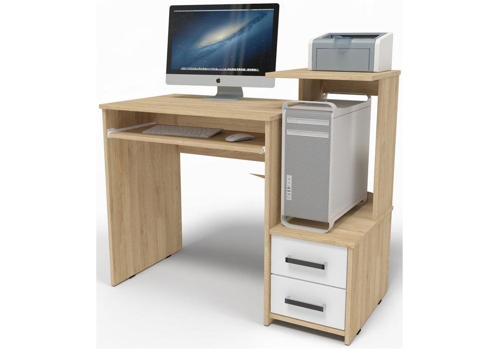 Компьютерный стол Джаз-24 99,6х49,4х86,4 правый дуб сонома