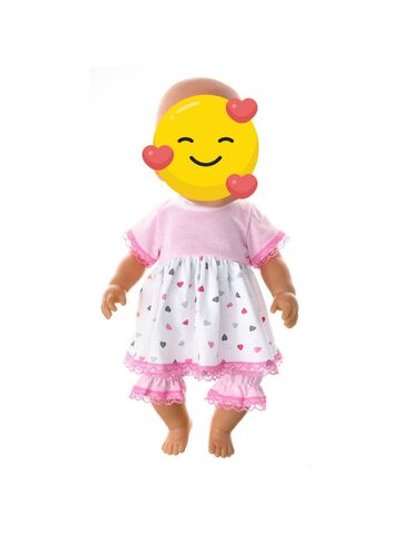 Туника сердечки и панталоны для кукол ростом 43 см (990)