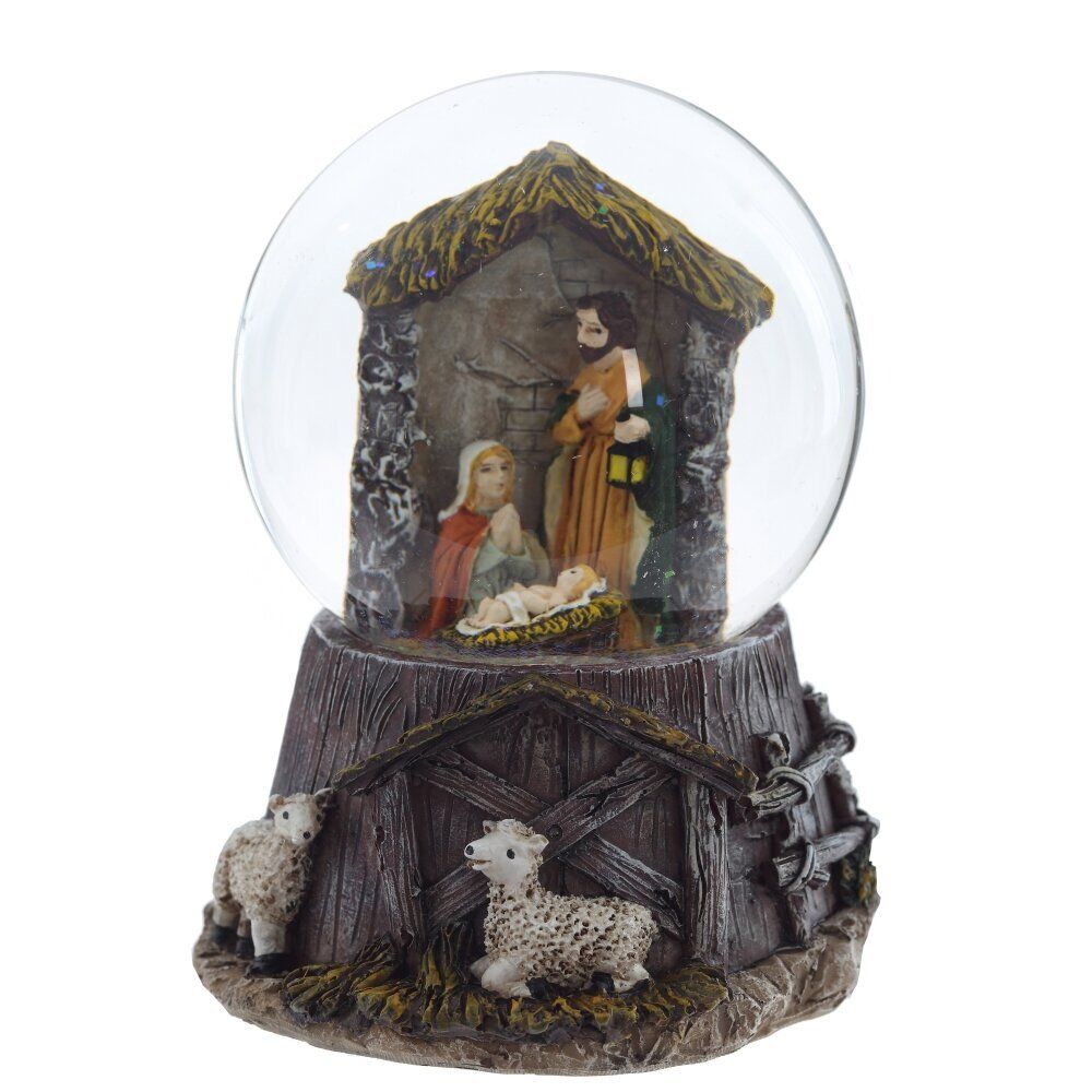 GAEM Фигурка декоративная "Вертеп" в стекл шаре, L9 W8 H11,5 см