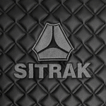 Ковры Sitrak C7H (экокожа, черный, серый кант, серая вышивка)