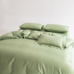 КПБ Однотонный Сатин Элитный на резинке OCER012, 2 спальный, 4 наволочки, простынь 160*200*30