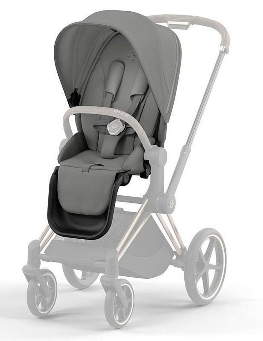 Коляска Cybex Priam IV Rosegold complete и автокресло Cloud G i-Size Magic Black 3 в 1 Mirage Grey