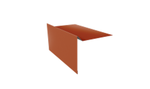 Планка торцевая под битумную черепицу 100х100 RAL 8004 терракот (2м) глянец