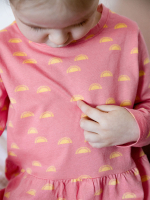 Платье с длинным рукавом Mjölk Солнышки розовые