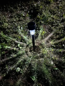 Уличные светильники на солнечных батареях для дачи и сада, фонарики свет холодный белый комплект из 12 шт.