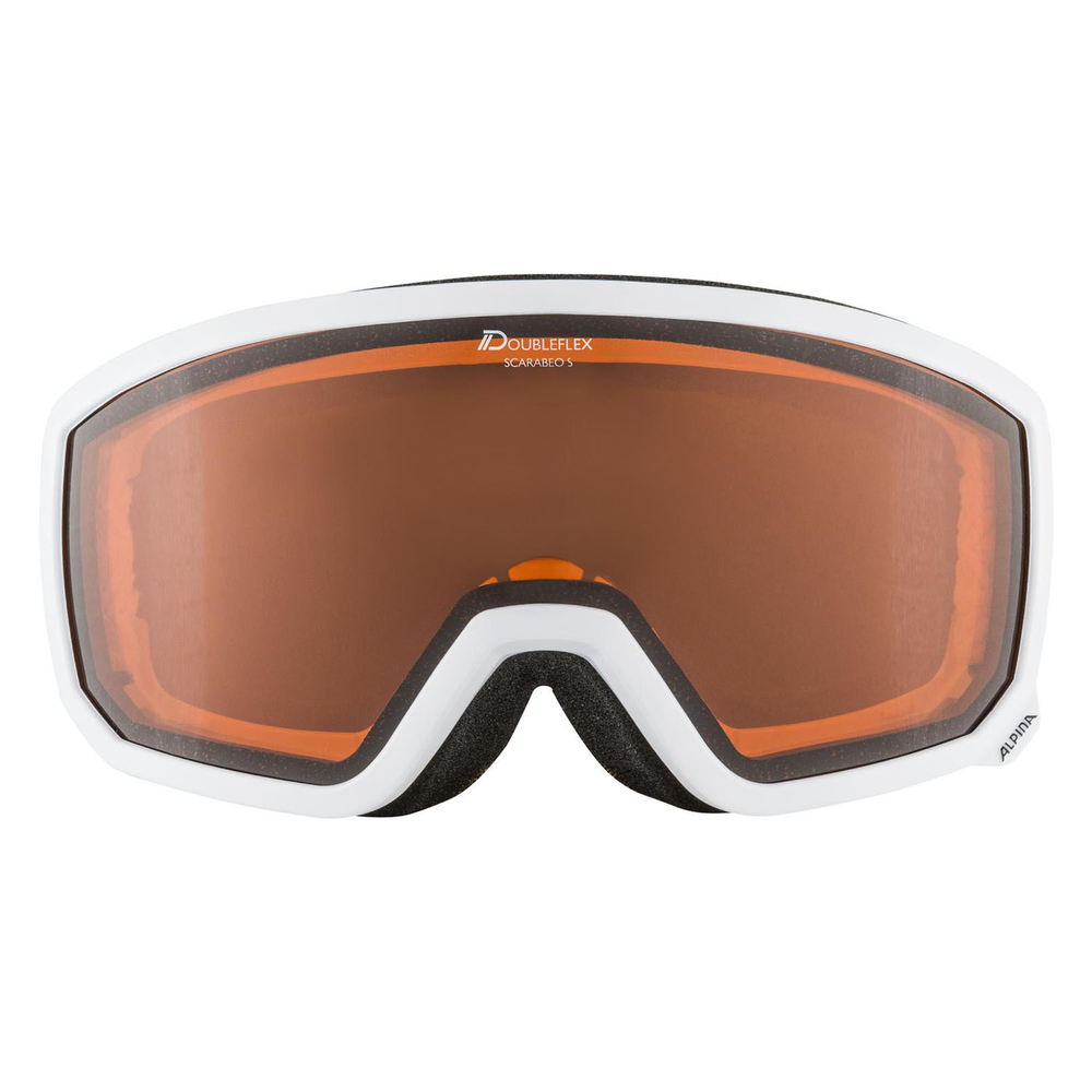 2025 Маска ALPINA Scarabeo S White Gloss/Orange кат. 2