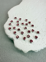 Шатоны 4 мм, Роза в серебре, 25 шт