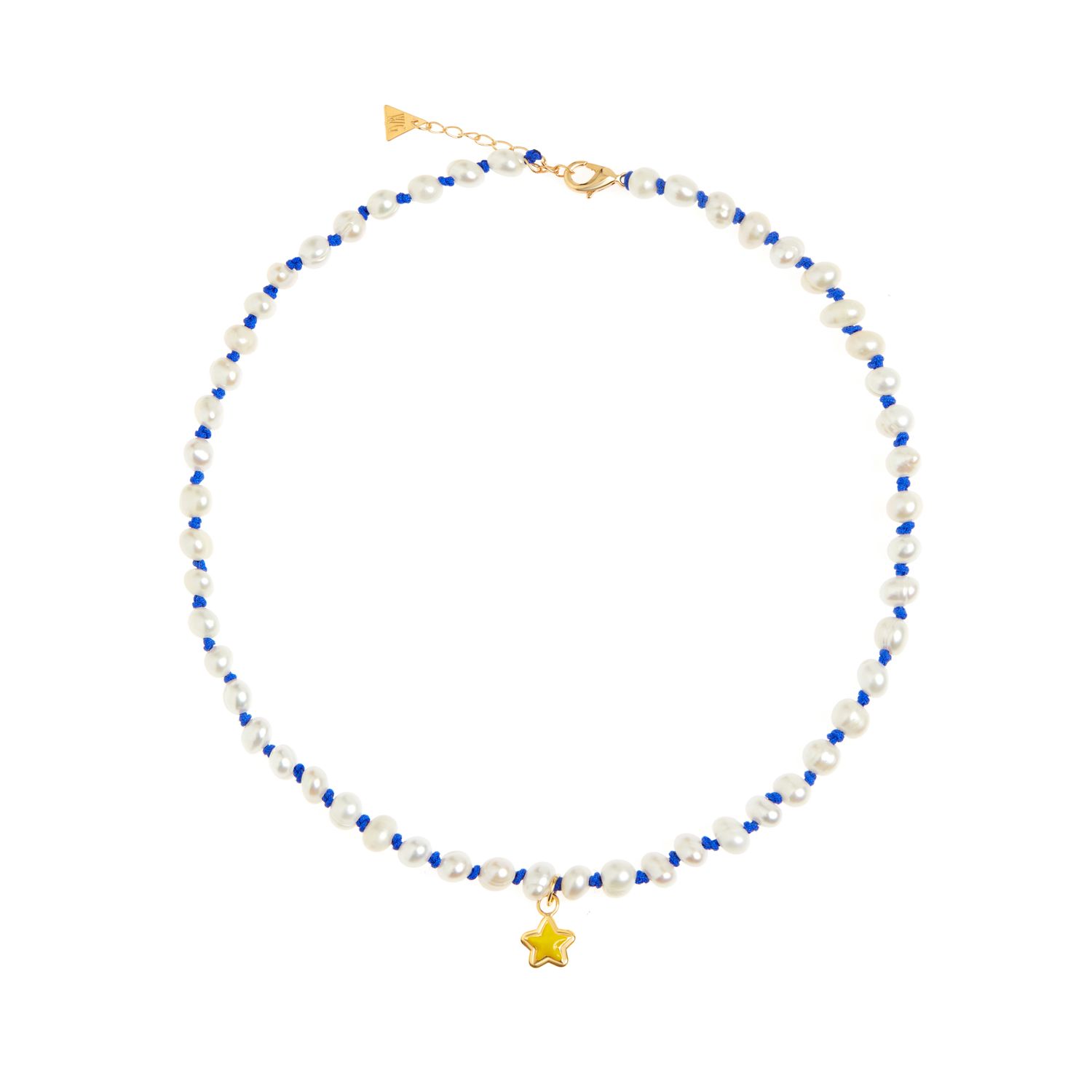 Колье Stardust Knitted Pearl Necklace – Yellow