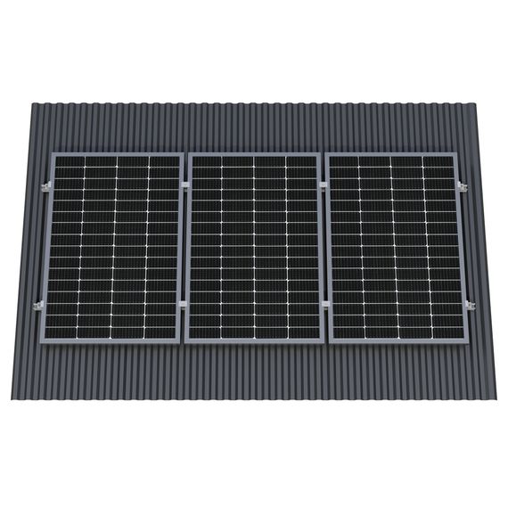 Крепёж трёх солнечных батарей 100-200 Вт на наклонную крышу. 70 мм, YASHEL Technologies Крепёж трёх солнечных батарей 100-200 Вт на наклонную крышу. 70 мм, фото №723152502