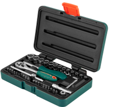 S68H2141S Набор головок торцевых 1/4"DR Super Tech, 41 предмет