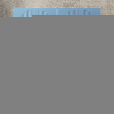 Шкаф Агератум МДФ четырехсекционный в синей эмали - Дуб молочный 8622  230*60*240