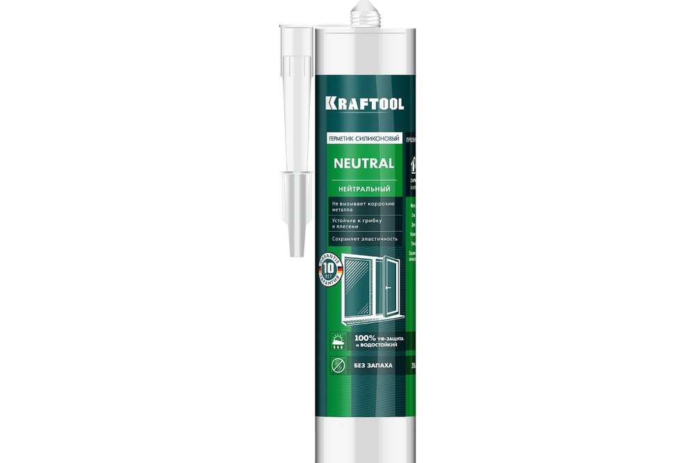 KRAFTOOL Neutral, 300 мл, прозрачный, нейтральный силиконовый герметик (41257-2) (41257-2_X)
