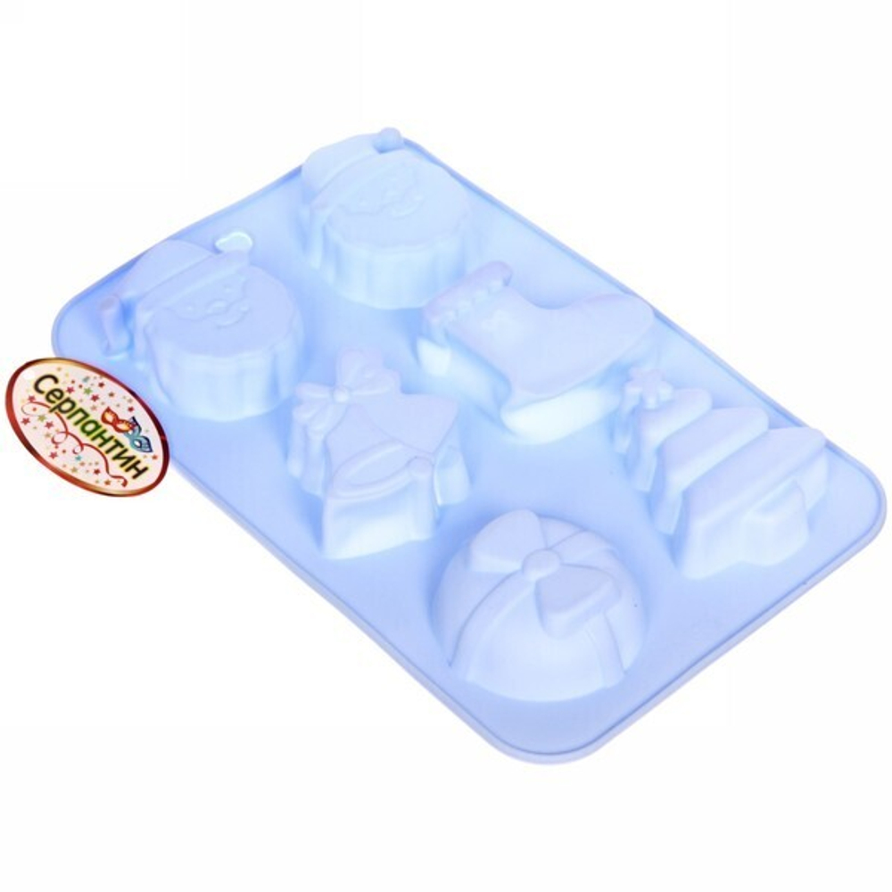 Форма силиконовая «Macarons» Новогодний микс 26*17*3см