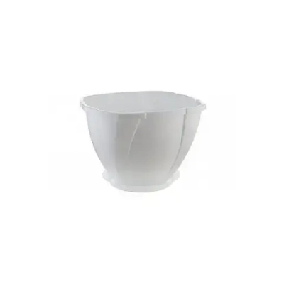 Кашпо Gloria 6 л c поддоном (снежно-белый)