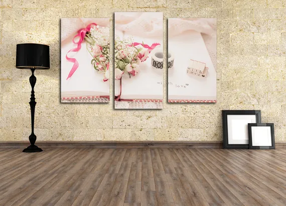 Модульная картина "Розовый блокнот"
