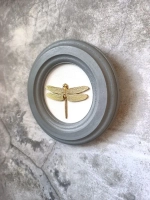 Панно 14 см. насекомые на стену для интерьера Стрекоза