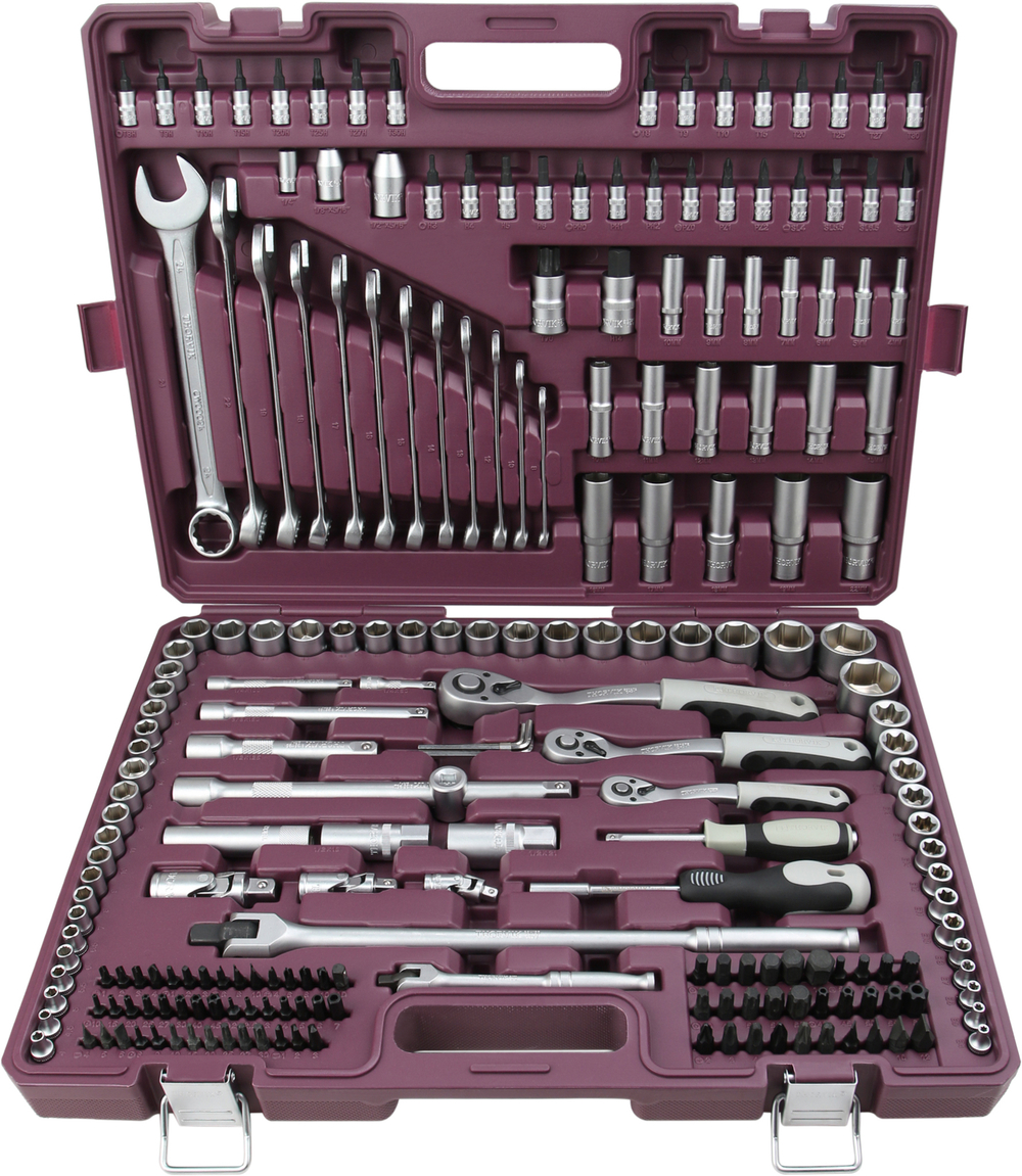 Набор инструмента универсальный 1/4", 3/8", 1/2"DR, 217 предметов Thorvik TS217