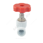 Клапан (вентиль) PP-R запорный белый Дн 20х90гр внутренняя пайка VALFEX 10146020